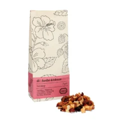 Aardbei hibiscus, biologisch, fruitmelange, zakje 75 gram