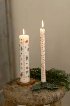 Adventskaars, besjes, Ø2,2 x 30 cm