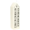 Adventskaars, huis, wit, 20 cm