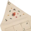 Adventskalender, ongebleekt bio-katoen, bosvondsten, 115 x 40 cm