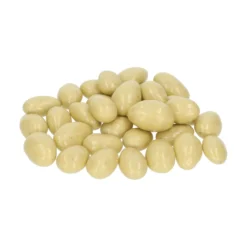 Amandelen in witte chocolade & pistache, 100 gram