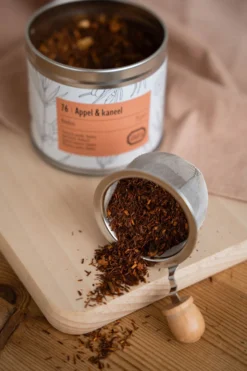Appel & kaneel, biologisch, rooibos, blik, 75 gram