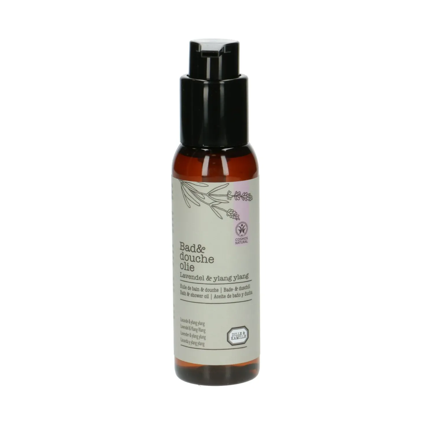 Bad- & doucheolie, lavendel & ylang, 100 ml