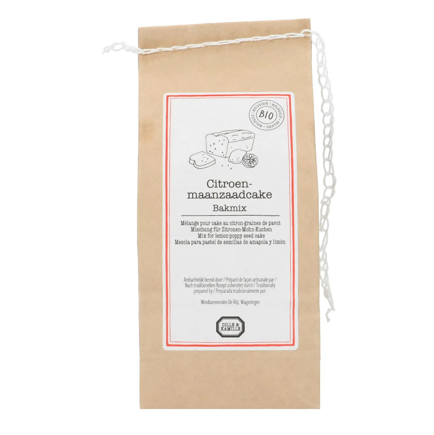 Bakmix voor citroen-maanzaadcake, biologisch, 500 gr