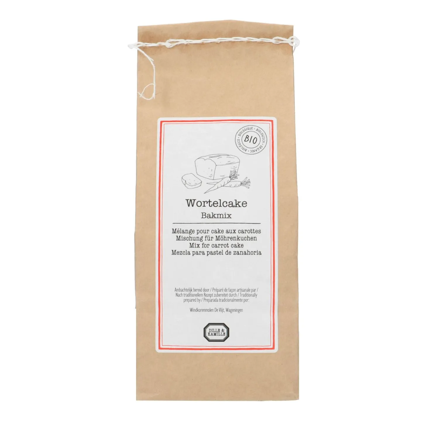 Bakmix voor wortelcake, biologisch, 500 gram