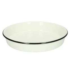 Bakvorm, emaille, zwart/wit, Ø 24 cm