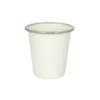 Beker, emaille, groengrijs/wit, Ø 9 cm