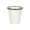 Beker, emaille, zwart/wit, Ø 9 cm