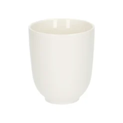 Beker, organisch, porselein, wit, Ø 8 cm