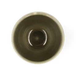 Beker, reactieve glazuur, steengoed, olijfgroen, 200 ml