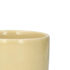 Beker, reactieve glazuur, steengoed, korengeel, 200 ml