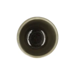 Beker, reactieve glazuur, steengoed, olijfgroen, Ø6 x 6,5 cm