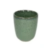 Beker reactieve glazuur, steengoed, groen