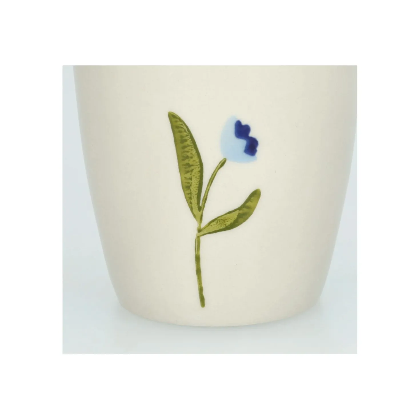Beker, steengoed, blauwe tulp, Ø 7,5 cm