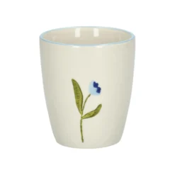 Beker, steengoed, blauwe tulp, Ø 7,5 cm