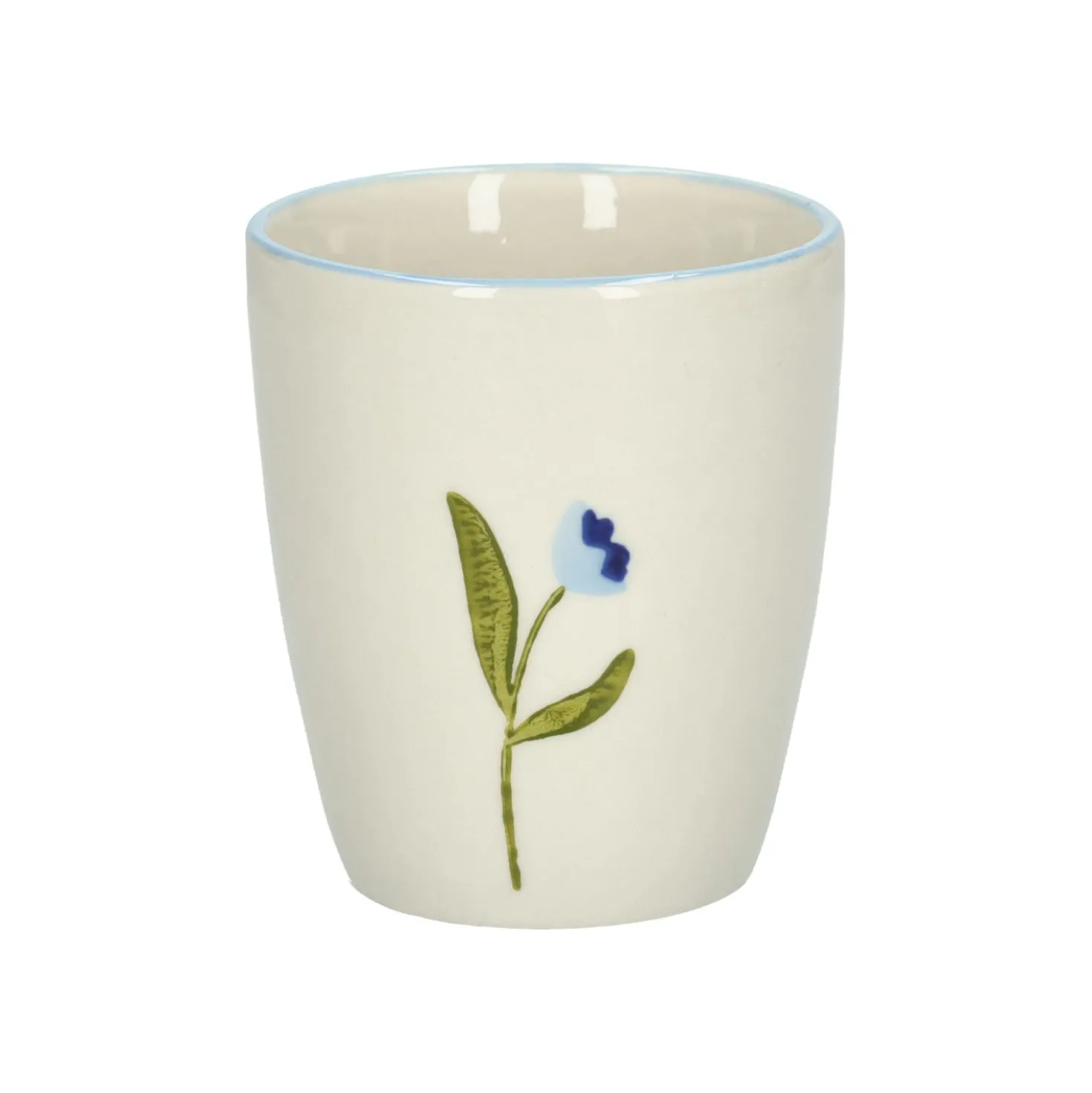 Beker, steengoed, blauwe tulp, Ø 7,5 cm