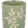 Beker, steengoed, donkergroen, takjes, 280 ml