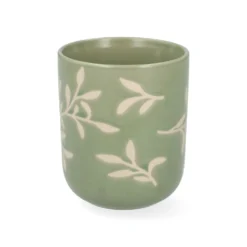 Beker, steengoed, donkergroen, takjes, 280 ml