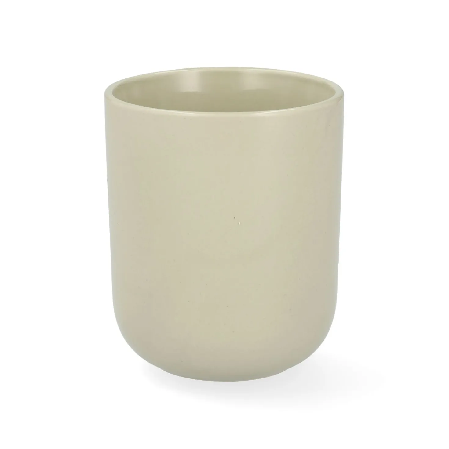 Beker, steengoed, groen, cosmosbloem, 280 ml