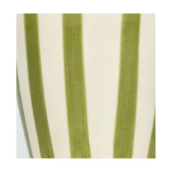 Beker, steengoed, groen gestreept, Ø 7,5 cm