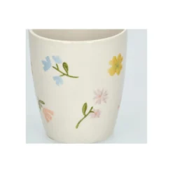 Beker, steengoed, kleine bloemetjes, Ø 7,5 cm