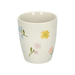 Beker, steengoed, kleine bloemetjes, Ø 7,5 cm