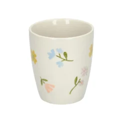 Beker, steengoed, kleine bloemetjes, Ø 7,5 cm