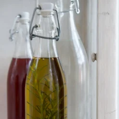 Beugelfles, glas, 1 l