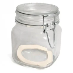 Beugelpot, glas, vierkant, 0,75 l