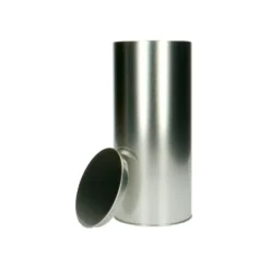 Blik voor beschuit, tin, luchtdicht, 10,8 cm x 24 cm