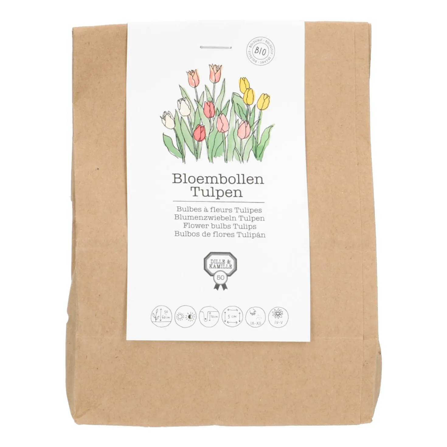 Bloembollenpakket tulpen, biologisch, 15 stuks