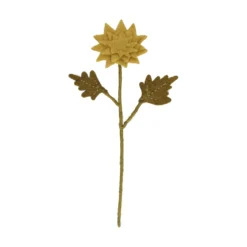 Bloem dahlia, vilt, geel, 35 cm