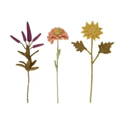 Bloem dahlia, vilt, geel, 35 cm