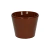 Bloempot, aardewerk, cognacbruin, Ø 12 cm