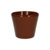 Bloempot, aardewerk, cognacbruin, Ø 15,5 cm