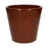 Bloempot, aardewerk, cognacbruin, Ø 25 cm