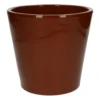 Bloempot, aardewerk, cognacbruin, Ø 20 cm
