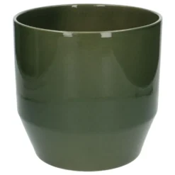 Bloempot, aardewerk, donkergroen, Ø 23 cm