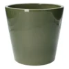Bloempot, aardewerk, donkergroen, Ø 20 cm