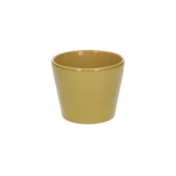 Bloempot, aardewerk, geel, Ø 12 cm