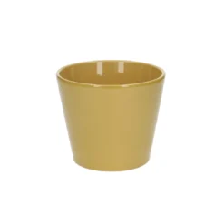 Bloempot, aardewerk, geel, Ø 15,5 cm