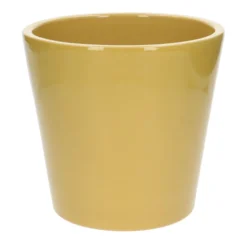 Bloempot, aardewerk, geel, Ø 20 cm