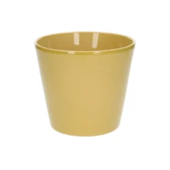 Bloempot, aardewerk, geel, Ø 17,5 cm