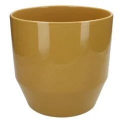 Bloempot, aardewerk, okergeel, Ø 23 cm
