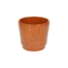 Bloempot, aardewerk, terra met palmbladmotief, Ø 14 cm