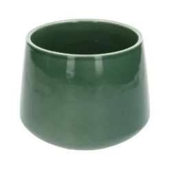 Bloempot 'Juul', aardewerk, groen, Ø 17 cm