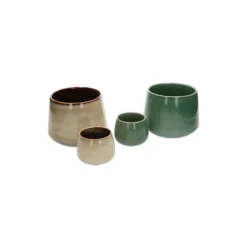 Bloempot 'Juul', aardewerk, groen, Ø 9,5 cm