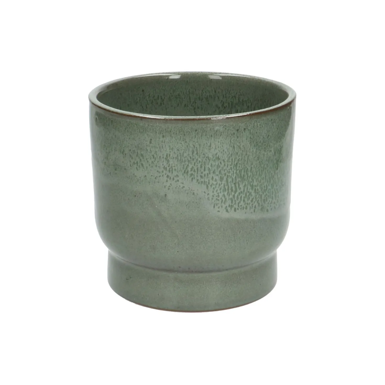 Bloempot 'Mara', aardewerk, groen Ø 16