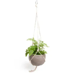 Bloempot met ophangkoord, terracotta