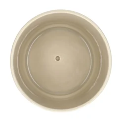 Bloempot met schotel, aardewerk, beige, Ø21 x 20 cm